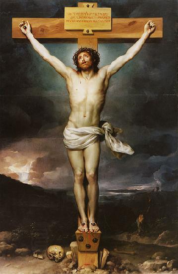 unknow artist Christ on the Cross by Anton Raphael Mengs. Now in the Palacio Real, Aranjuez, in the former bedroom of King Carlos III. oil painting picture